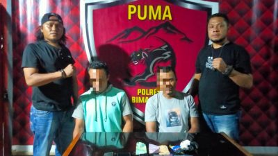 10 Gram Sabu Disita, WS dan AG Asal Dompu Ditangkap Tim Puma I Polres Bima Kota