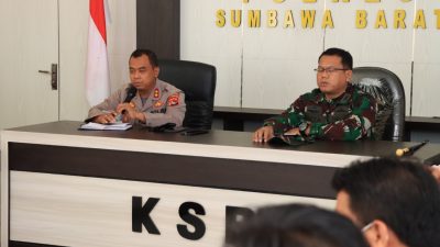 Jelang Idul Fitri 1443 H, Dandim 1628/Sumbawa Barat dan Kapolres Pimpin Rakor Percepatan Vaksinasi Booster