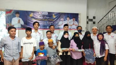 Tiga Hari Jelang Lebaran, DPW Partai PERINDO NTB Santuni Anak Yatim dan Bagikan Ratusan Paket Sembako