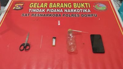 Pesta Narkoba, Seorang Pria Asal Dompu Diringkus Team Bravo Tambora  Polres Dompu