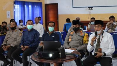 Program Nasional 1 Juta Vaksin Booster, Polres Bima Kota bersama Stacholder Terima Arahan Kapolda Via Vicon