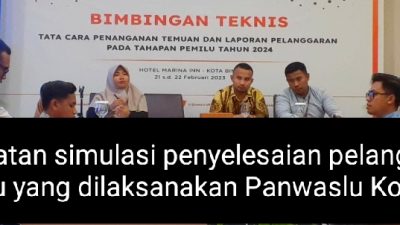 Bawaslu Kota Bima Simulasi Tata Cara Penanganan Pelanggaran Pemilu