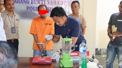 Polres Bima Pemusnahan Barang Bukti BB 24,65 Gram Sabu Hasil Sitaan 