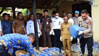 Pemkot Bima Apresiasi Polres Bima Kota Musnahkan Miras dan Narkoba