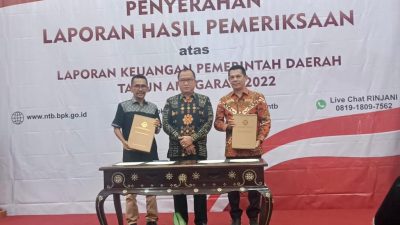 Pemerintah Kota Bima Kembali Mendapatkan Opini WTP untuk Ke-9 Kali dari BPK RI