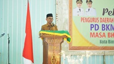 Wali Kota Bima Muhammad Lutfi Lantik Pengurus Badan Kontak Majelis Taklim Kota Bima Periode 2023-2028