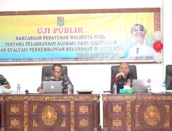 Pemkot Bima Gelar Uji Publik Rancangan Peraturan Wali Kota Bima Terkait Pelaksanaan Alokasi Dana Kelurahan Serta Evaluasi Perkembangan Kelurahan