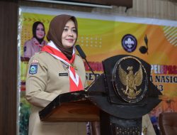 Bupati Bima Indah Dharmayanti Putri Lepas Kontingen Raimuna Nasional 2023