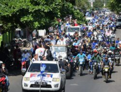 Ribuan Warga Sambut Kedatangan Man- Feri di Bandara Bima